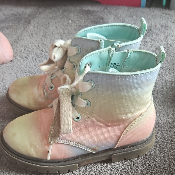 Kids Rainbow Lace-Up Boots - Picture 2 of 8